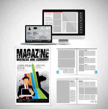 Business magazine, brochure layout easy to editable