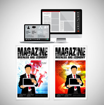 Business magazine, brochure layout easy to editable