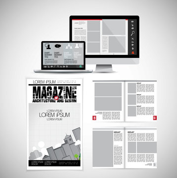 Business magazine, brochure layout easy to editable