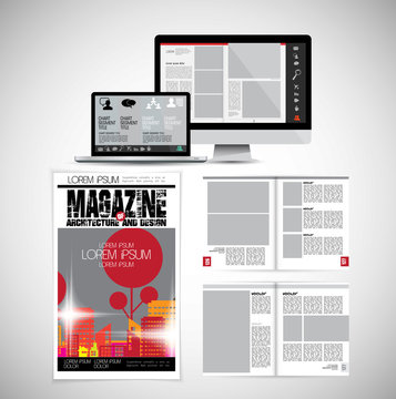 Business magazine, brochure layout easy to editable