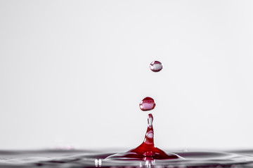 Water droplets and ripples isolated on a clean background