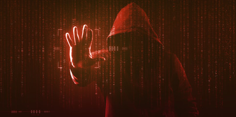 Dark Web Hooded Hacker 