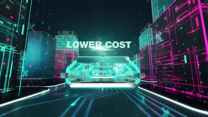 Free delivery with digital technology concept