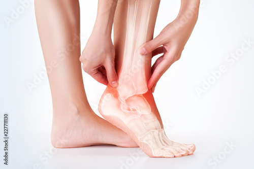 Fotomural Ankle pain, foot painful point.