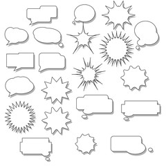 Poster - starburst bubble text template vector element