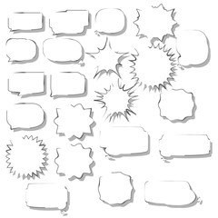 Poster - starburst bubble text template vector element