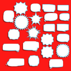 Poster - starburst bubble text template vector element