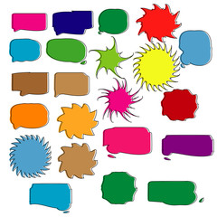 Poster - starburst bubble text template vector element