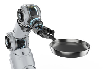 Robotic chef with pan