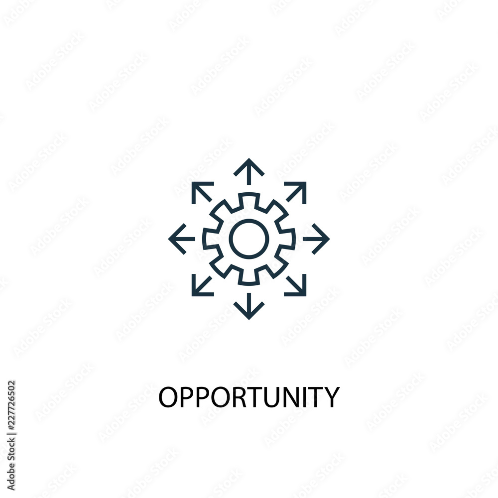 opportunity concept line icon. Simple element illustration. opportunity concept outline symbol design. Can be used for web and mobile UI/UX - obrazy, fototapety, plakaty 