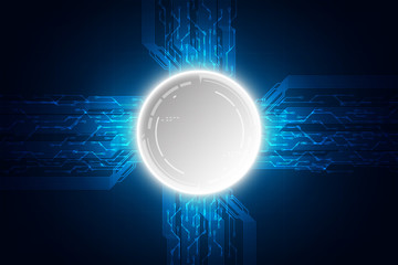 Poster - vector technology computer, abstract digital network telecoms background