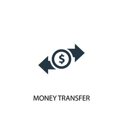 money transfer icon. simple element illustration. money transfer concept symbol design. can be used 