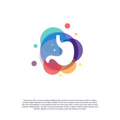 Wall Mural - colorful stomach care logo vector, care logo designs template, care design concept, logo, logotype e