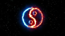 Symbol Of Yin And Yang Of The Dark Background
