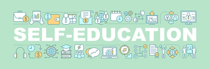 Wall Mural - Self-education word concepts banner