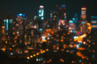 © Tierney - Blurred bokeh Chicago abstract cityscape skyline at night