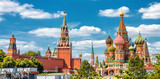 Moscow Kremlin and St Basil's Cathedral on Red Square, Russia