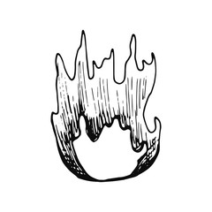 Poster - fire sketch icon. isolated object