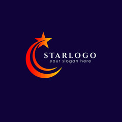 Wall Mural - flying star logo design stock template. star vector icon