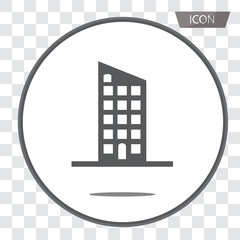 Poster - buildings vector icon, real estate symbol. Modern isolated on transparent background.