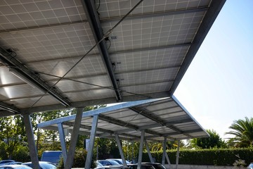 carport with solar panels