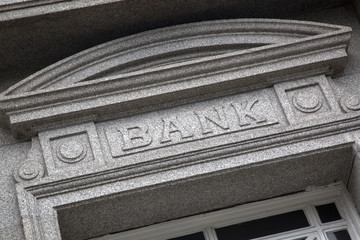 Wall Mural - Bank Sign