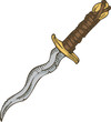 Magic Dagger with Curved Blade