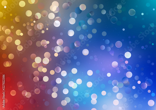Colorful Glittering Background - Abstract Bokeh Illustration for Christmas, N...