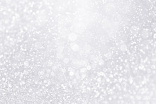 Silver And White Snow Confetti Sparkle Background