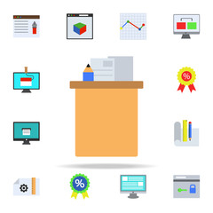 Aufkleber - desktop pencil case colored icon. Programming icons universal set for web and mobile