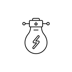 Aufkleber - Smart bulb icon. Element of smart house icon for mobile concept and web apps. Thin line Smart bulb icon can be used for web and mobile