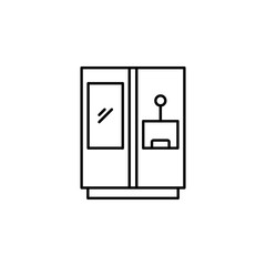 Aufkleber - Smart fridge icon. Element of smart house icon for mobile concept and web apps. Thin line Smart fridge icon can be used for web and mobile