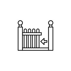 Aufkleber - Smart gate icon. Element of smart house icon for mobile concept and web apps. Thin line Smart gate icon can be used for web and mobile