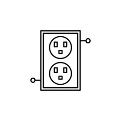 Aufkleber - Smart power socket icon. Element of smart house icon for mobile concept and web apps. Thin line Smart power socket icon can be used for web and mobile