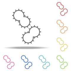 Poster - germs icon. Elements of Bacteria in multi color style icons. Simple icon for websites, web design, mobile app, info graphics