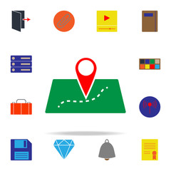 Poster - colored geo location icon. web icons universal set for web and mobile