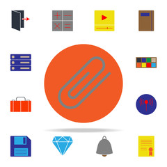 Aufkleber - colored paper clip icon. web icons universal set for web and mobile