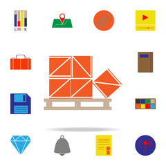 Poster - colored stock box icon. web icons universal set for web and mobile