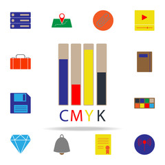 Poster - colored CMYK color icon. web icons universal set for web and mobile