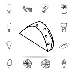 Aufkleber - fachitos icon. Fast food icons universal set for web and mobile