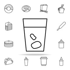 Poster - nuts in glass icon. Fast food icons universal set for web and mobile
