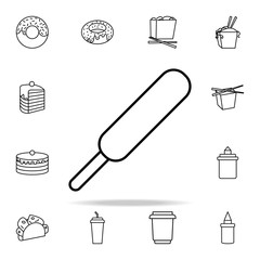 Poster - ice cream icon. Fast food icons universal set for web and mobile