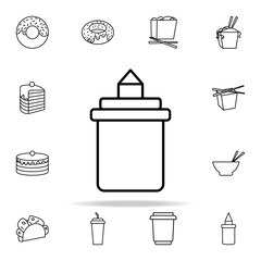 Aufkleber - plastic cup icon. Fast food icons universal set for web and mobile