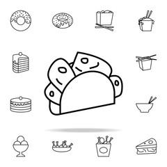 Aufkleber - fachitos icon. Fast food icons universal set for web and mobile