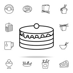 Poster - cake icon. Fast food icons universal set for web and mobile