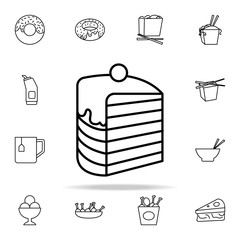 Aufkleber - piece of cake icon. Fast food icons universal set for web and mobile
