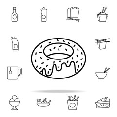 Poster - donut icon. Fast food icons universal set for web and mobile