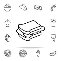 Aufkleber - sandwich icon. fast food icons universal set for web and mobile