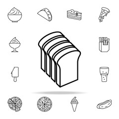 Poster - chopped loaf icon. fast food icons universal set for web and mobile