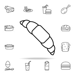Poster - croissants icon. Fast food icons universal set for web and mobile